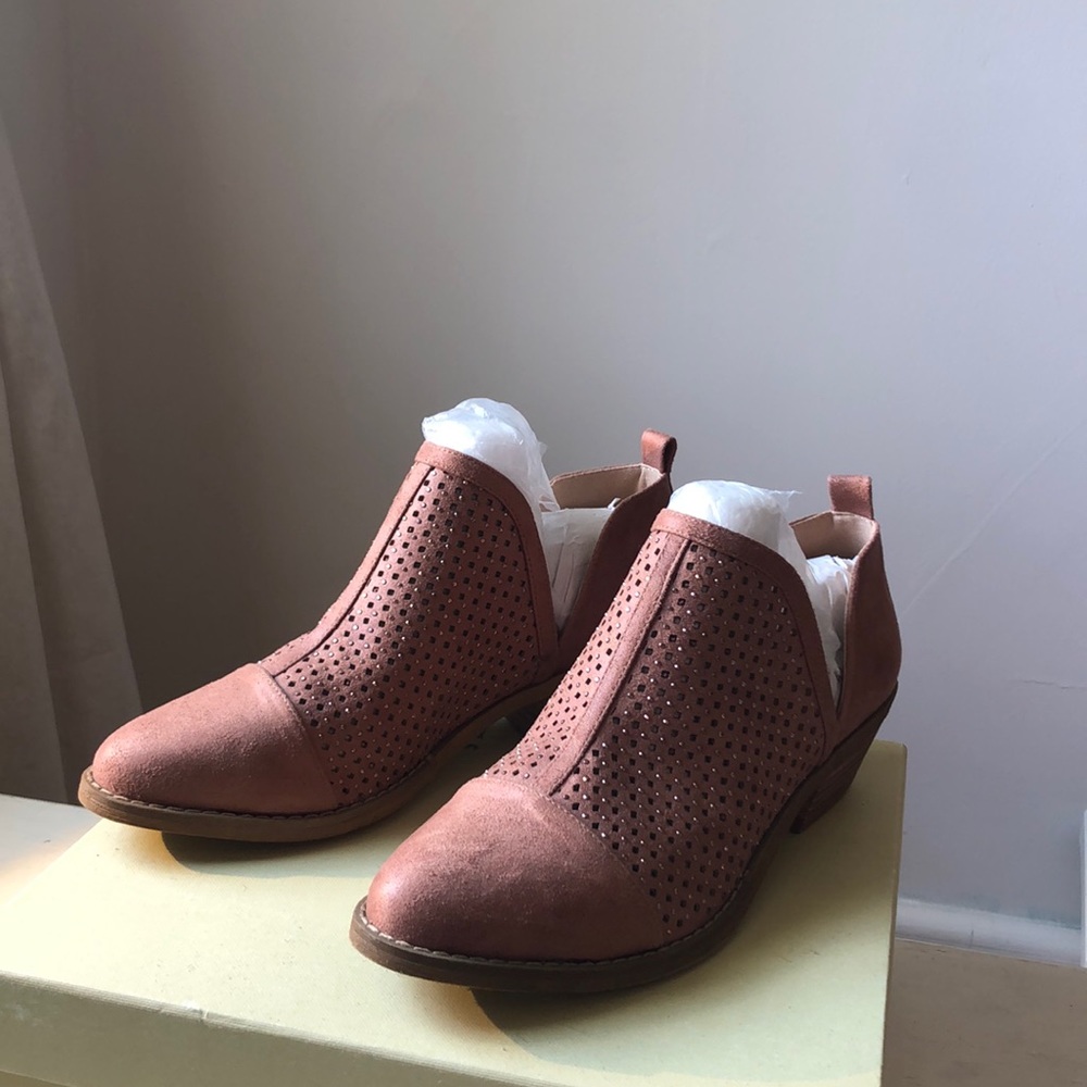 Brown and sparkly ankle boots